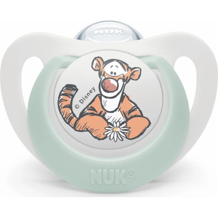 NUK duda Star sa kutijicom Winnie the Pooh, sort, 6 kom, 6–18 mj.