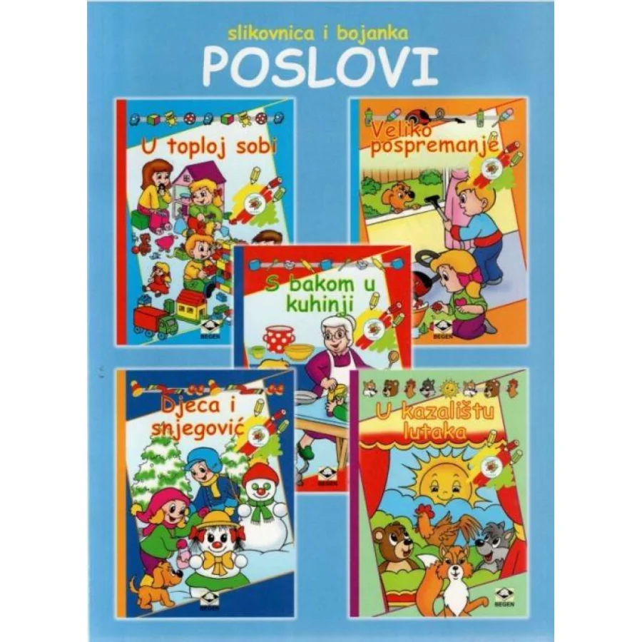Poslovi, 5u1 bojanka i slikovnica