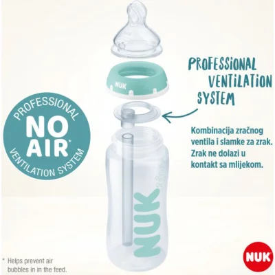NUK boca Anti-Colic Professional sa indikatorom temperature, 300 ml