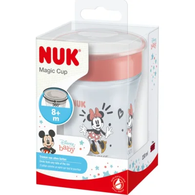 NUK evolution magic cup, 8 mj+, Minnie, crvena