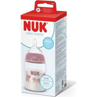 NUK bočica First Choice sa indikatorom temperature, 150 ml, roza