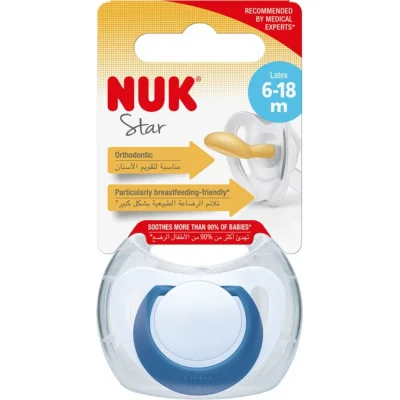 NUK duda star latex, plava