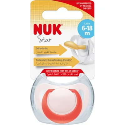 NUK duda Star sa kutijicom, sort, 6 kom, 18–36 mj.