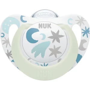 NUK duda Star Night sa kutijicom, 0–6 mj., sort, 6 kom