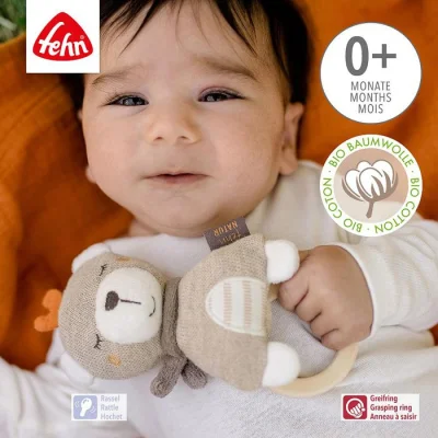 Baby Fehn medo s drvenim držačem, fehnnatur