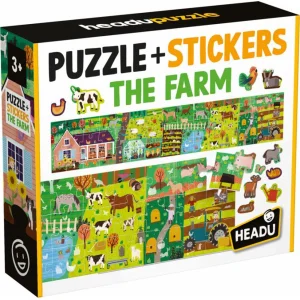 HEADU puzzle + naljepnice, farma