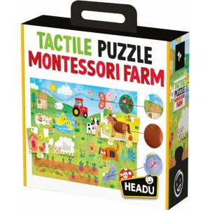 HEADU montessori taktilne puzzle, farma
