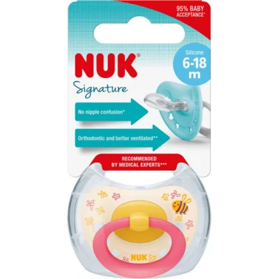 NUK duda Signature sa kutijicom, sort, 6 kom, 6–18 mj.