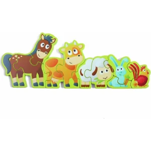 Hape drvene puzzle, brojevi i domaće životinje