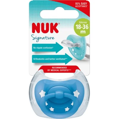 NUK duda Signature sa kutijicom, sort, 6 kom, 6–18 mj.