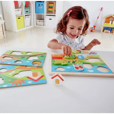 Hape drvene geometrijske puzzle
