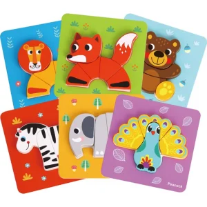 Tooky Toy 6 u 1 puzzle, životinje