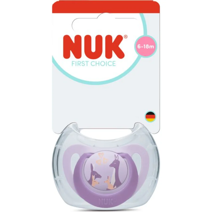 NUK First Choice duda, 6–18 mj., sort, 6 kom