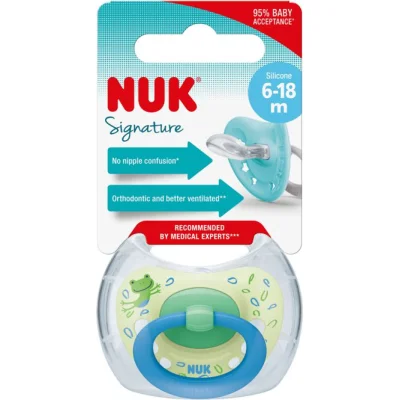 NUK duda Signature sa kutijicom, sort, 6 kom, 6–18 mj.