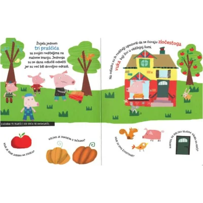 Slikovnica bajka i učenje, tri praščića