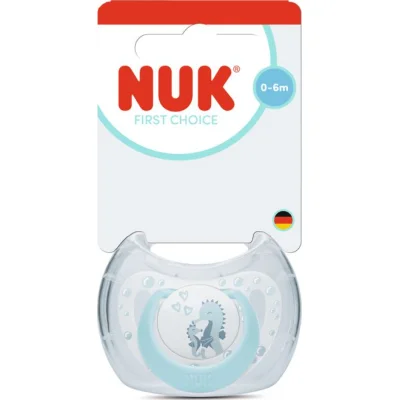 NUK First Choice duda, 0–6 mj., sort, 6 kom