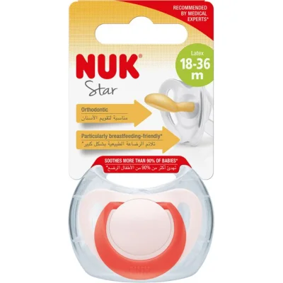 NUK duda Star sa kutijicom, sort, 6 kom, 18–36 mj.