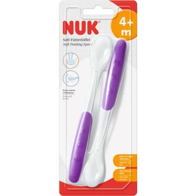 NUK mekana žlica, 2 kom, lila