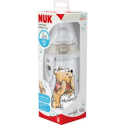 NUK active čaša silikon 12 mj+, Winnie the Pooh
