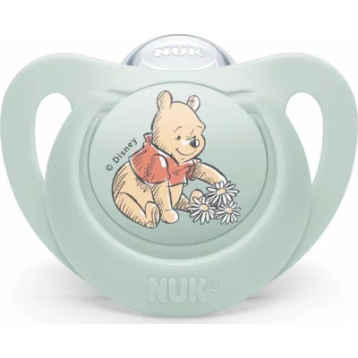 NUK duda Star sa kutijicom Winnie the Pooh, sort, 6 kom, 6–18 mj.