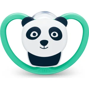 NUK duda Space sa kutijicom, panda, zelena, 18–36 mj.
