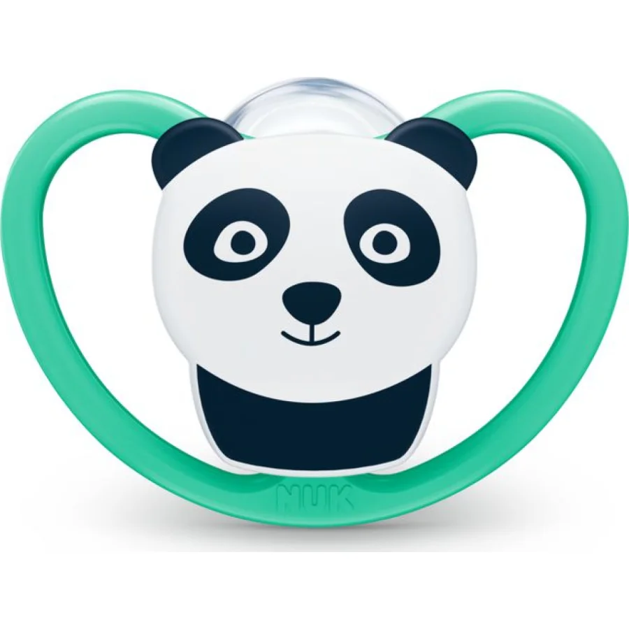 NUK duda Space sa kutijicom, panda, zelena, 18–36 mj.