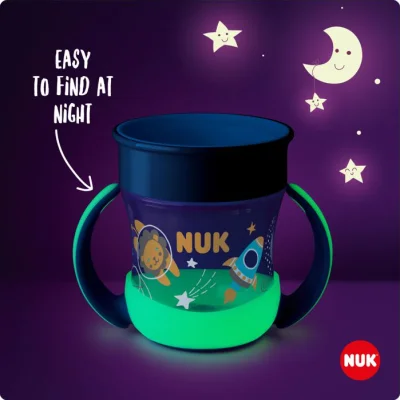 NUK mini magic cup, svijetli u mraku, plava