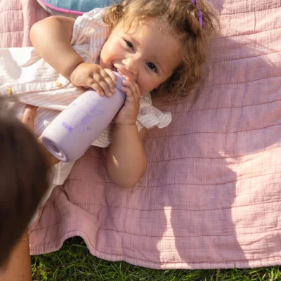 NUK Mini-Me Flip bočica od nehrđajućeg čelika, 500 ml, 12+m, lila