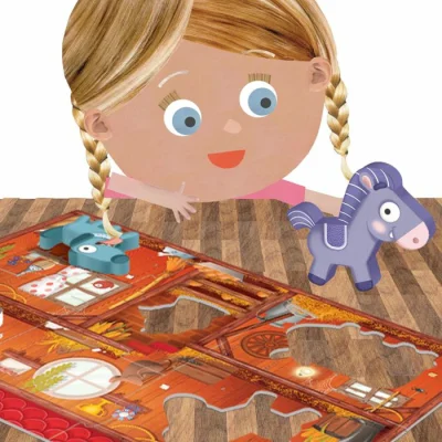 HEADU montessori prve puzzle, farma