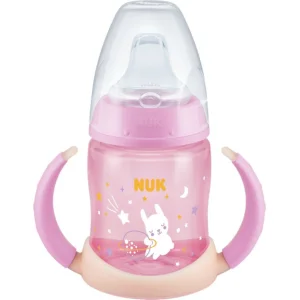NUK boca za učiti piti, svijetli u mraku, 150 ml, roza