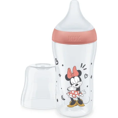 NUK Perfect Match bočica, 260 ml, 3+m, sort Mickey i Minnie