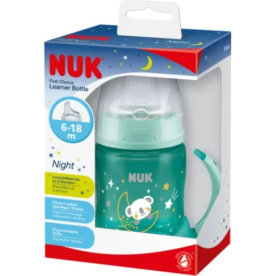 NUK boca za učiti piti, svijetli u mraku, 150 ml, zelena