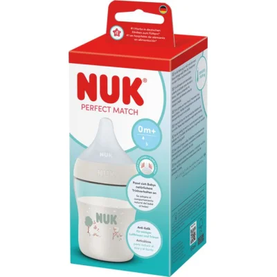 NUK Perfect Match bočica, 150 ml, 0 mj+, bijela