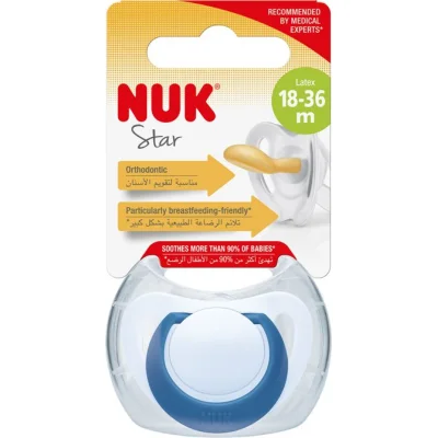 NUK duda star latex, plava