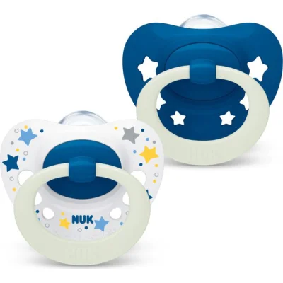NUK duda Signature Night sa kutijicom, 2 kom, 18–36 mj.