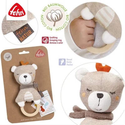 Baby Fehn medo s drvenim držačem, fehnnatur