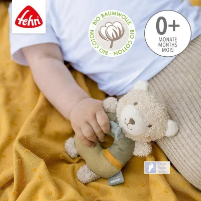 Baby Fehn zvečka mekani prsten, medo fehnnatur