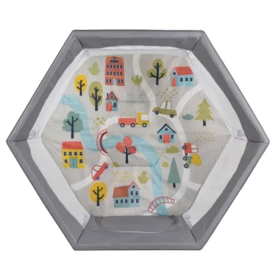 Cangaroo ogradica za igru ​​playbox, siva