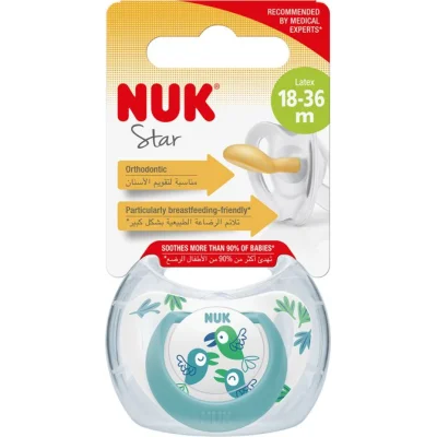 NUK duda Star sa kutijicom, sort, 6 kom, 18–36 mj.