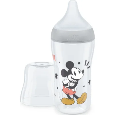 NUK Perfect Match bočica, 260 ml, 3+m, sort Mickey i Minnie