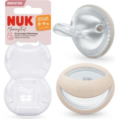 NUK Mommy Feel duda, 0–9 mj., bijelo/siva, 2 kom