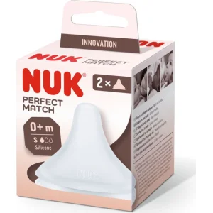NUK Perfect Match sisač silikon, 2 kom, 0 mj+, S