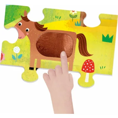 HEADU montessori taktilne puzzle, farma