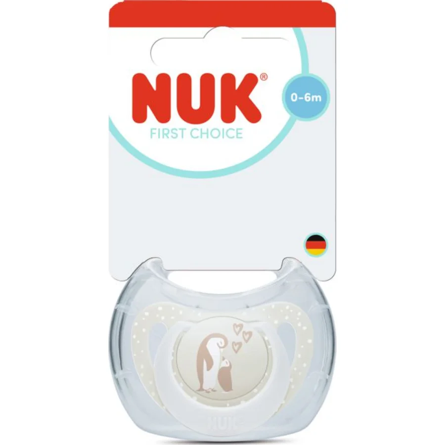 NUK First Choice duda, 0–6 mj., sort, 6 kom