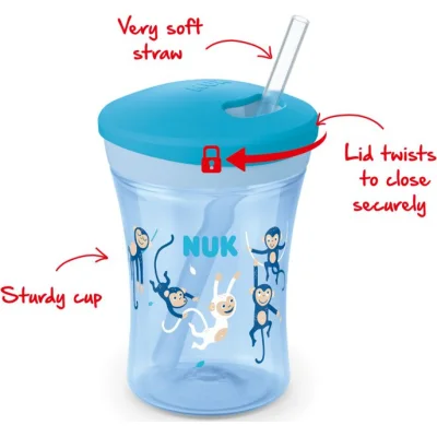 NUK evolution action cup, 12 mj+, lila