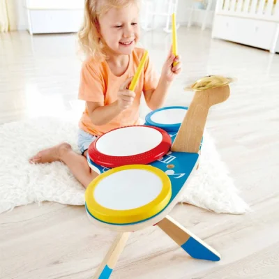 Hape drveni set bubnjeva i činela