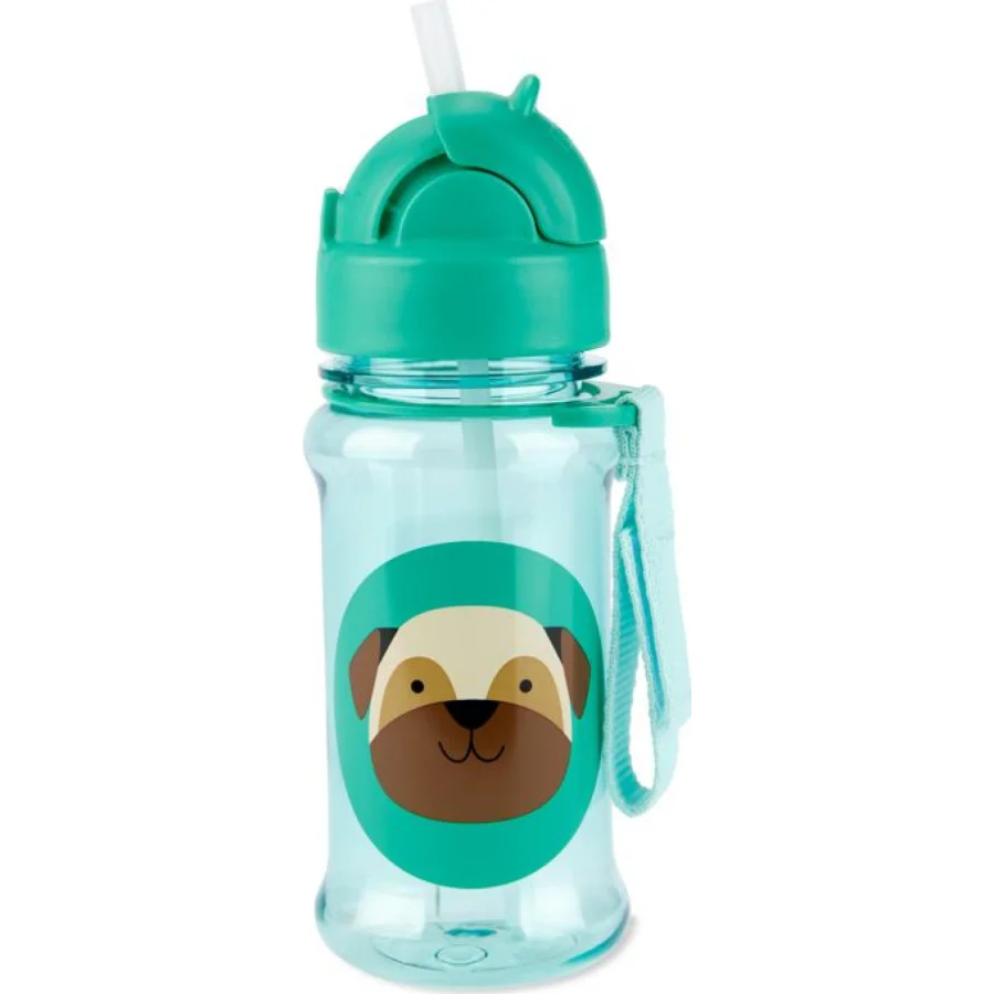 Skip Hop bočica sa slamkom tritan, 355 ml, pas mops