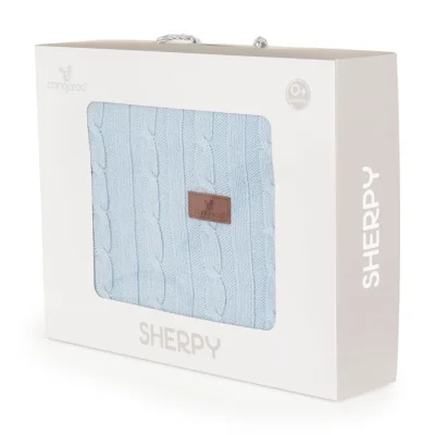 Cangaroo dekica za bebe sherpy, 75 × 100 cm, plava