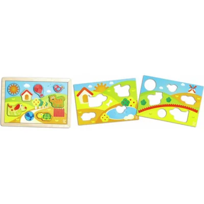 Hape drvene geometrijske puzzle