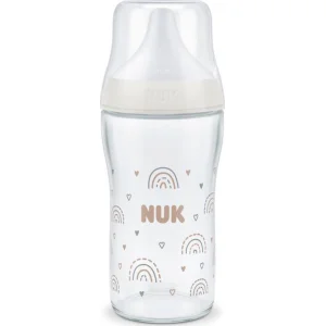 NUK Perfect Match bočica, 230 ml, 0 mj+, staklo, duga